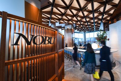 Nobu restaurant on its reopening night at Crown Sydney on October 11, 2021