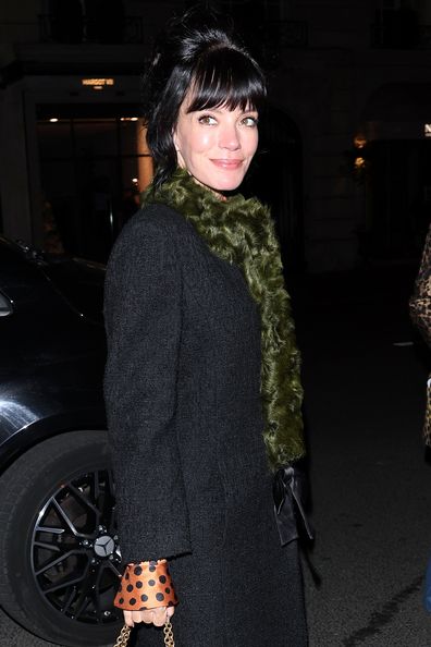Lily Allen is seen arriving at the Valentino afterparty during the Haute Couture Spring Summer 2026 as part of Paris Fashion Week on January 28, 2026 in Paris, France.
