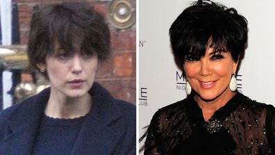 Blake Lively Looks Just Like Kris Jenner In A Short Black Wig On The Rhythm Section Set 9celebrity