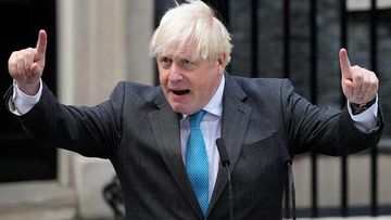Boris Johnson in a bombastic farewell address.