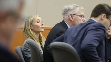 Gwyneth Paltrow sits in court during an objection in her trial, Thursday, March 23, 2023, in Park City, Utah, where she is accused in a lawsuit of crashing into a skier during a 2016 family ski vacation, leaving him with brain damage and four broken ribs. Terry Sanderson claims that the actor-turned-lifestyle influencer was cruising down the slopes so recklessly that they violently collided, leaving him on the ground as she and her entourage continued their descent down Deer Valley Resort, a ski