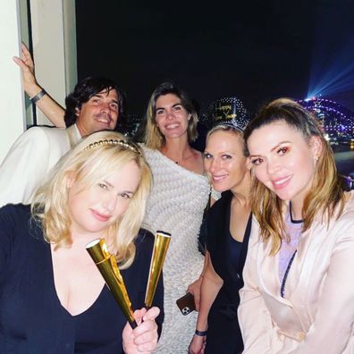 Zara and Mike Tindal celebrate New Year's Eve with Rebel Wilson in Sydney