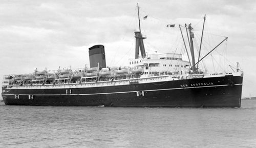 The ship which brought Yvonne and hundreds of other children to Australia.