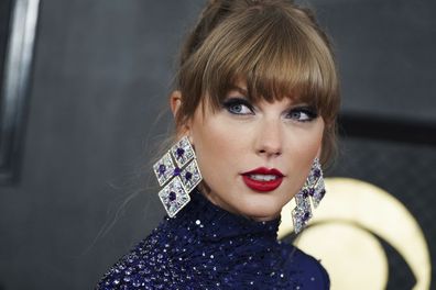 Taylor Swift arrives at the 65th annual Grammy Awards, Feb. 5, 2023, in Los Angeles. 