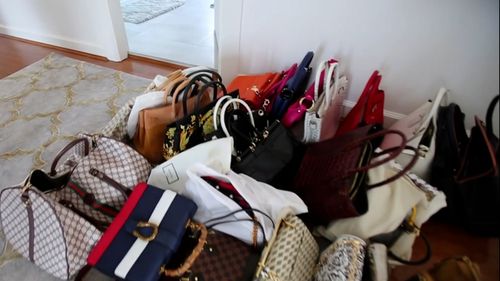 NSW Police uncovered luxury handbags at a home in Greenacre.