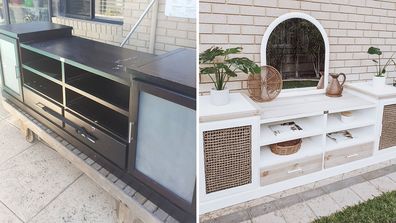 Aussie mum upcycles TV cabinet into stunning piece for $110