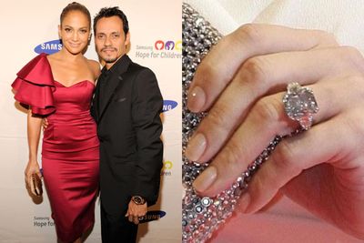 In 2004, JLo married ex-hubby Marc Anthony in a Vera Wang dress... with a <b>$4million</b> Harry Winston rock planted firmly on her finger. <br/><br/>But in 2011, the sexy super star sold all jewels given to her by Marc, including the diamond sparkler. Couldn't we just have it JLo?<br/><br/><b>Relationship bling total: $6.7 million</b> <br/>