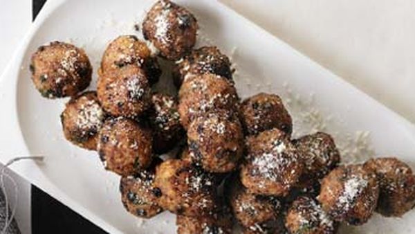 Parmesan-dusted meatballs