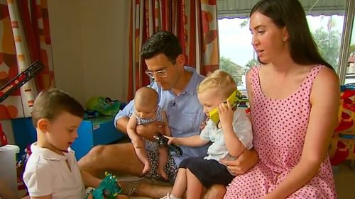 Michael Atkinson and his wife Sophie have explained the horror of watching their 12-week-old son, Paddy choke on a small toy.