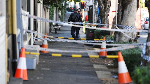 Police continued raids at homes in Surry Hills in Sydney on Tuesday. (AAP)