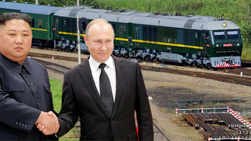 Kim jong-un and Vladimir Putin, north korea train, north korean train