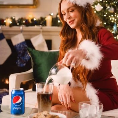 Lindsay Lohan Pepsi and milk advertisement