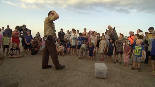 About 3000 people are on the wait list for the special turtle release event. (9NEWS)