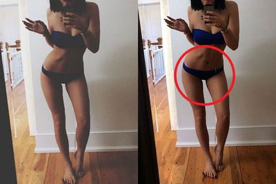 We'll be honest... we can't <I>really</I> see the difference between these two Kylie Jenner snaps. <br/><br/>After posting the first bikini pic (on the left), Kylie updated Instagram with the better lit snap on the right... which followers called "overly-pixelated". <br/><br/>Do you think it's been retouched, FIXers?
