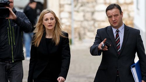 Detective Chief Inspectors Nicola Wall and Andy Redwood arrive at Faro's Police Station during an investigation on Madeleine McCann case on December 11, 2014 in Faro, Portugal.
