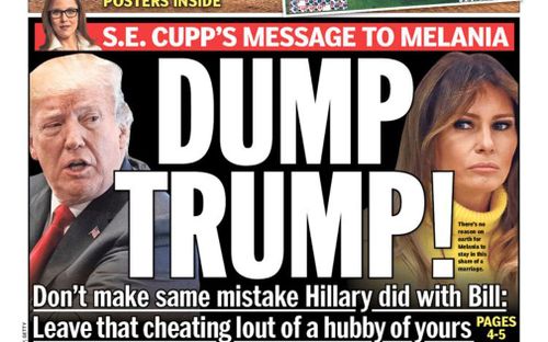 The New York Daily News has run a front page with commentary from conservative S.E Cupp calling on Melania to dump Donald Trump. (Supplied)
