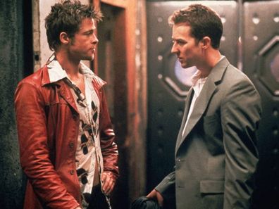 Brad Pitt and Edward Norton in the 1999 film, Fight Club.
