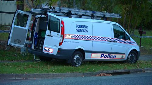A police forensic crew are now on the scene. (9NEWS)