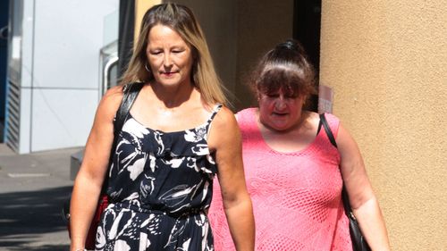 Mum Mary-Jane Hodder (left) at the inquest into Corey's death.