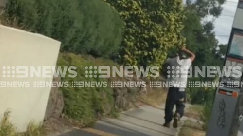 The man was arrested on Wantirna Road in Ringwood. (9NEWS)
