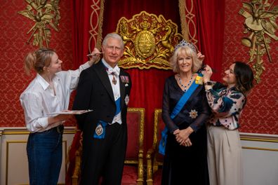 As Madame Tussauds London prepares to celebrate its eighth coronation, the attraction's artist, Sophie Goodaway and Studios Manager, Jo Kinsey, put the finishing touches to King Charles III's and the new figure of the soon-to-be Queen Camilla's new figure, which will join the new The Royal Palace experience from Friday 28th April.