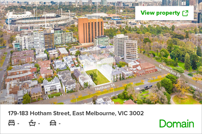 MCG vacant land development Melbourne city CBD Domain listing plot grass