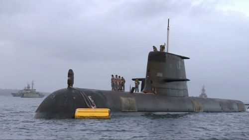 HMAS Waller is one of the Navy's six Collins class submarines. (9NEWS)