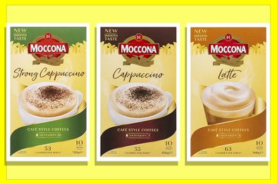 9PR: Moccona Strong Cappuccino, 10-Pack, Moccona Cappuccino, 10-Pack and Moccona Latte, 10-Pack
