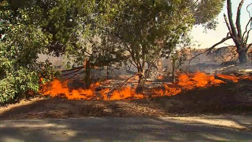 The fires threatened properties. (9NEWS)