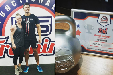 f45 ambassador cory g and second place challenge award