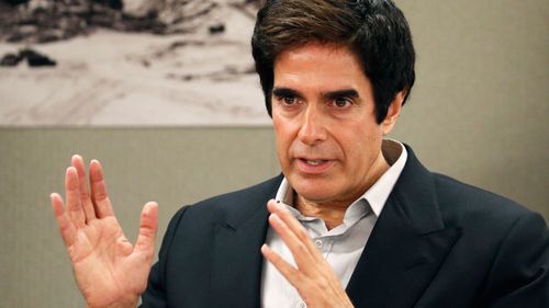 Illusionist David Copperfield appears in court Tuesday, April 24, 2018, in Las Vegas. Copperfield testified in a negligence lawsuit involving a British man who claims he was badly hurt when he fell while participating in a 2013 Las Vegas show.
