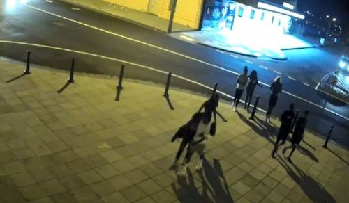 The youths were hanging around in the area before the violent bashing at 10.30pm.