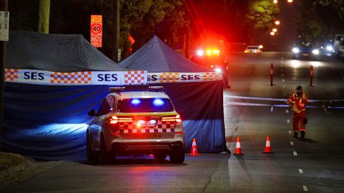 Scene of a car accident in Ascot Vale on Sunday 18 April 2026 outside the Supanova comic convention