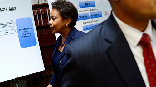 US Attorney General Loretta Lynch said FIFA officials accepted bribes during the bid process for the 2010 World Cup. (AAP)