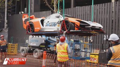 A $3 million McLaren Senna GTR was craned into Adrian Portelli's living room, which is something that he proudly referred to as a "marketing stunt".