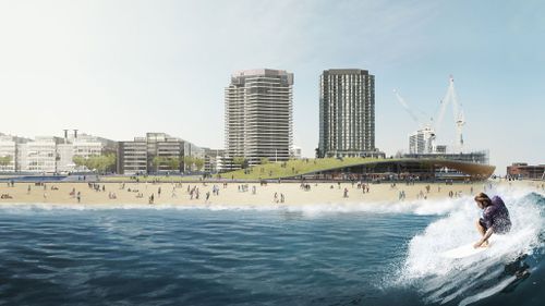 The waves would be varying heights for surfers of all abilities. (Picture: Damian Rogers Architecture)
