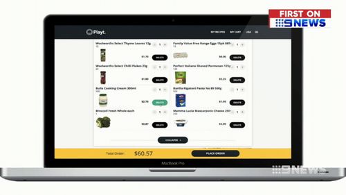 Playt promises to make online grocery shopping a breeze. (9NEWS)