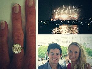 Caroline Wozniacki tweeted about her engagement to golf star Rory McIlroy (Twitter)