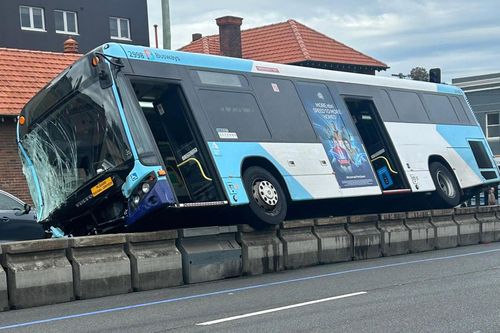 A bus has crashed on Victoria Road in Drummoyne, in Sydney's Inner West.
