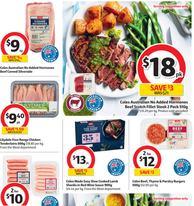 Coles has some great specials for struggling families.