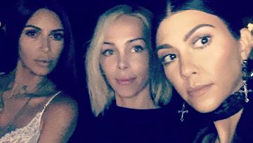 Simone Harouche with Kim Kardashian in a photo the reality star uploaded to Snapchat.