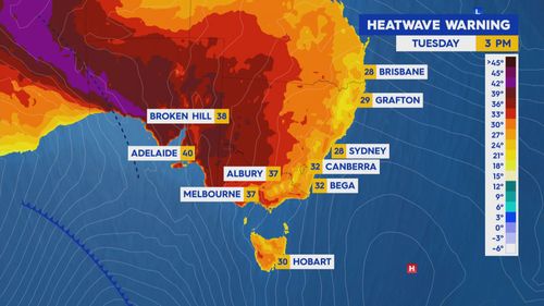 Prévisions météo à travers l'Australie mardi 27 décembre