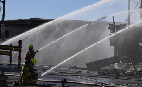 Firefighters tackled the blaze for over two hours. Image: AAP
