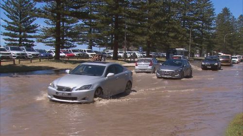 Attunga Road was flooded.