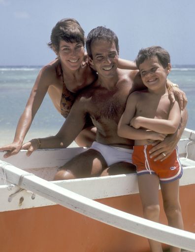 Helen Reddy, life in photos, husband Jeff Wald, son Jordan Sommers, vacation, Hawaii, 1980 