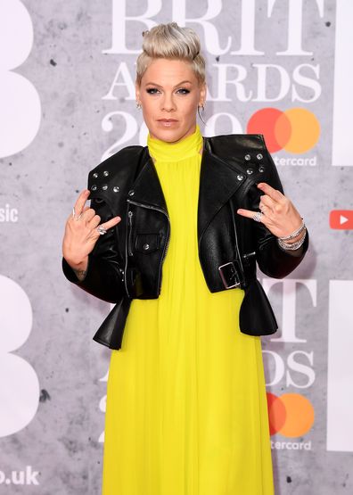 Pink attends The BRIT Awards 2019 held at The O2 Arena on February 20, 2019 in London, England. 