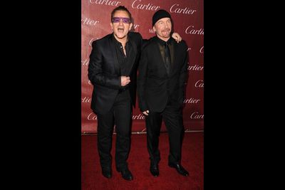 <i>U2</i> musicians Bono and The Edge