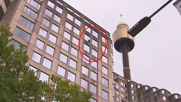 The man was staying on the 12th floor of the luxury hotel.