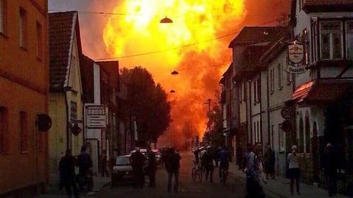 Dramatic fireball shoots high above German city in pipeline accident