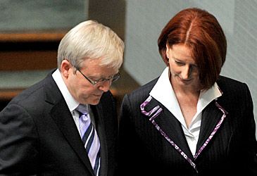 When was Kevin Rudd deposed as prime minister by Julia Gillard?